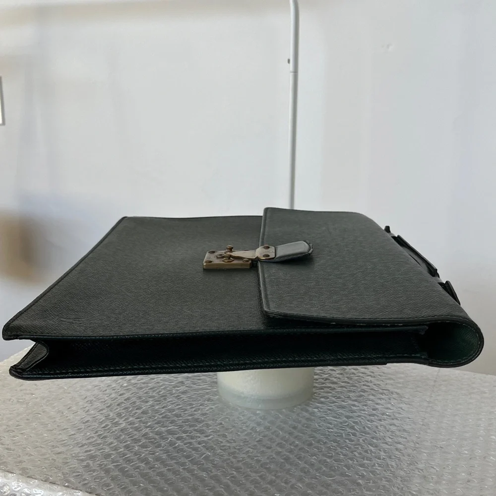 LV Taiga Leather Briefcase Unisex